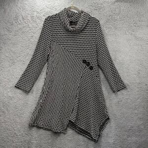 IC by Connie K Large Long Sleeve‎ Modern Design Dress Stretchy Comfort Angular